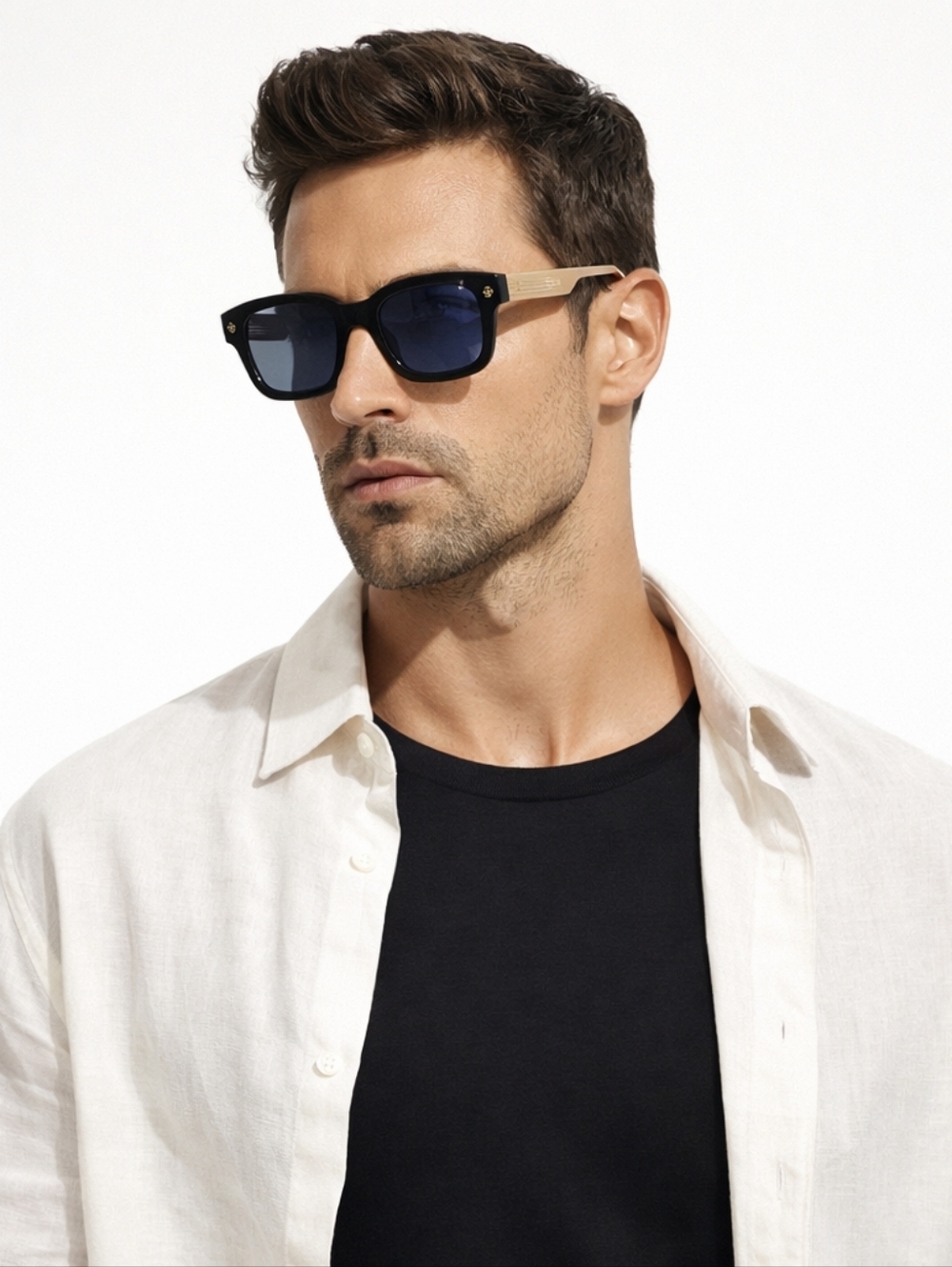 Philipp Plein  Rock Superhero SPP105M Black Squared Mens Sunglasses New